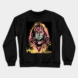 Tattooed female warrior Crewneck Sweatshirt